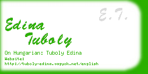 edina tuboly business card
